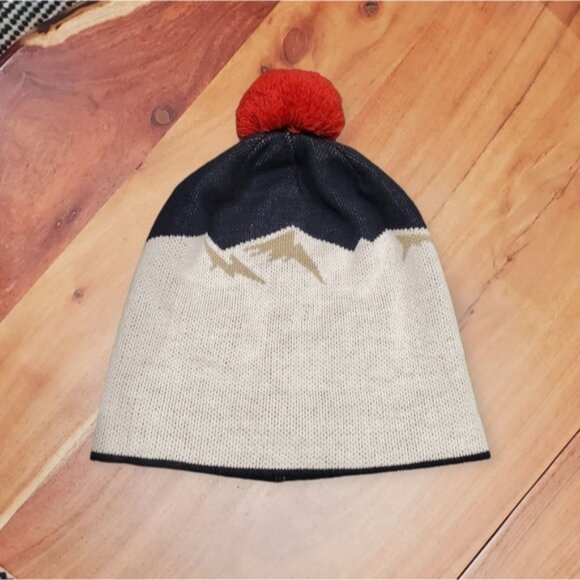 Vintage BULA Ski Resort Navy/White/Red Knit Mountain Beanie Pom Pom Hat - Picture 4 of 9